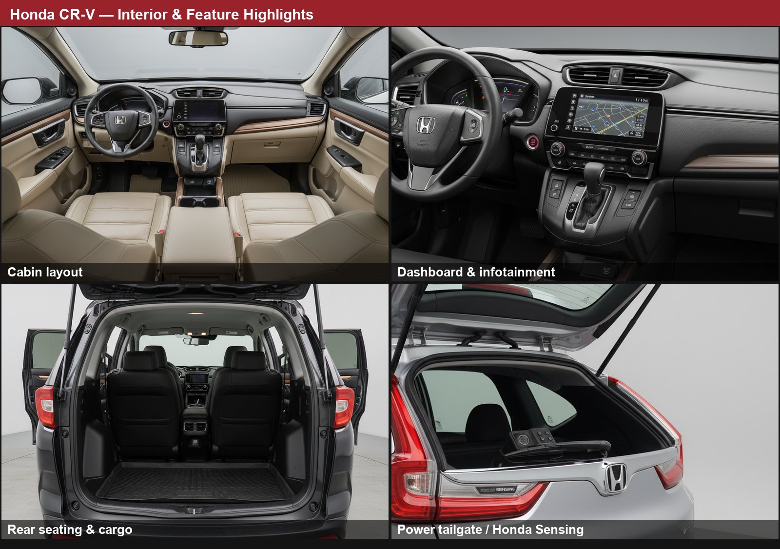 Honda CR-V  interior&feature highlights