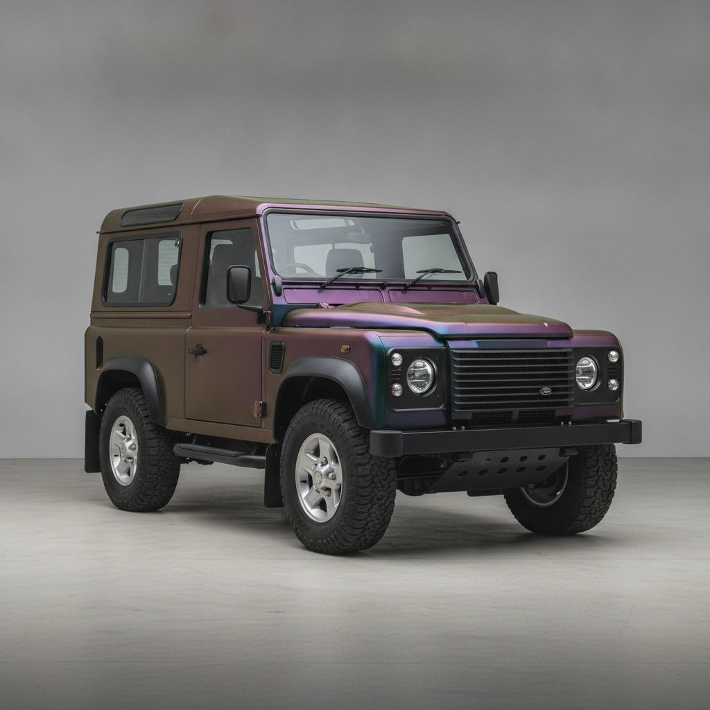 Land Rover Unveils a Colour-Changing Classic Defender V8 — With a New Double Cab