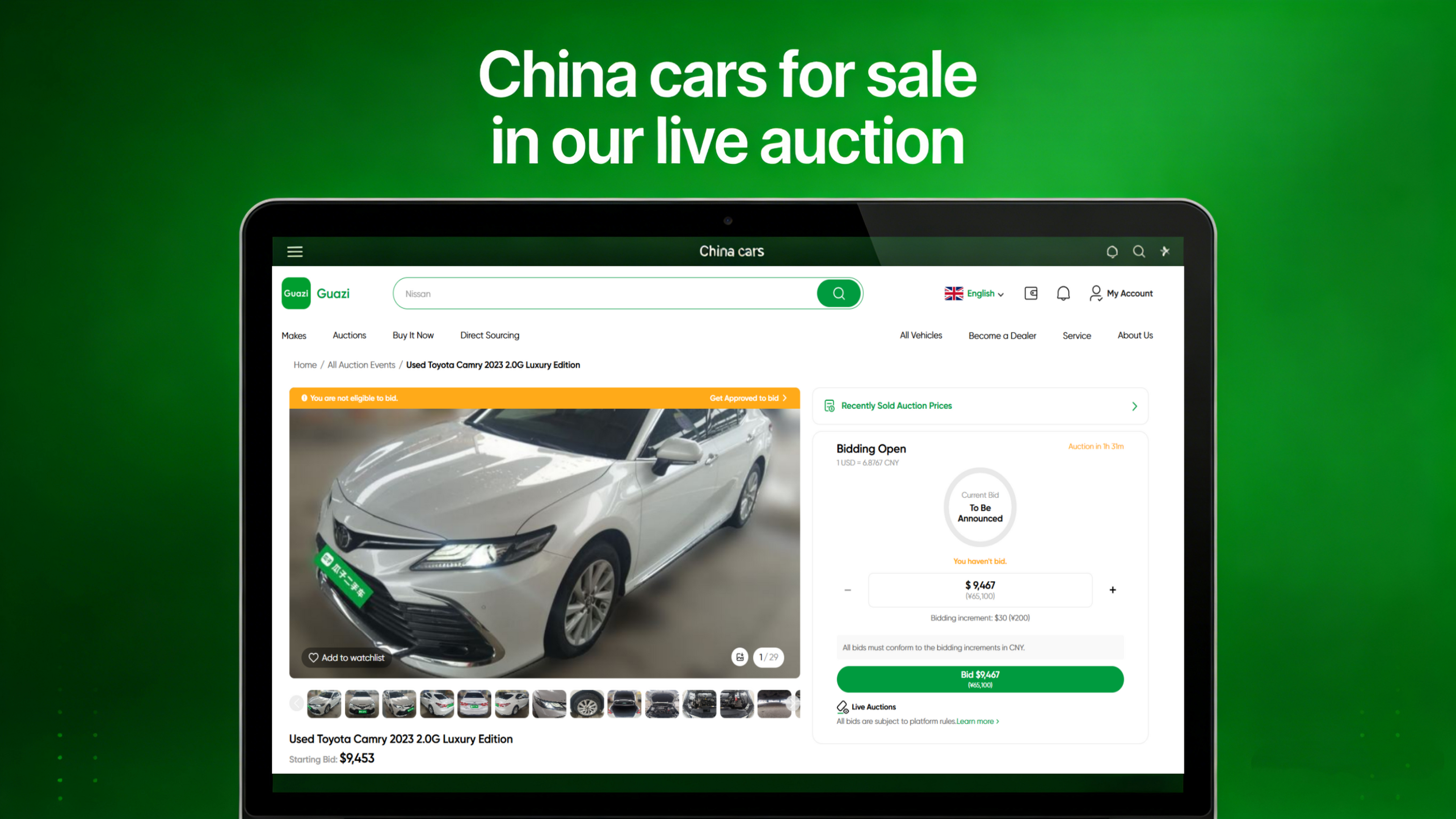 China Cars for Sale in Our Live Auctions 