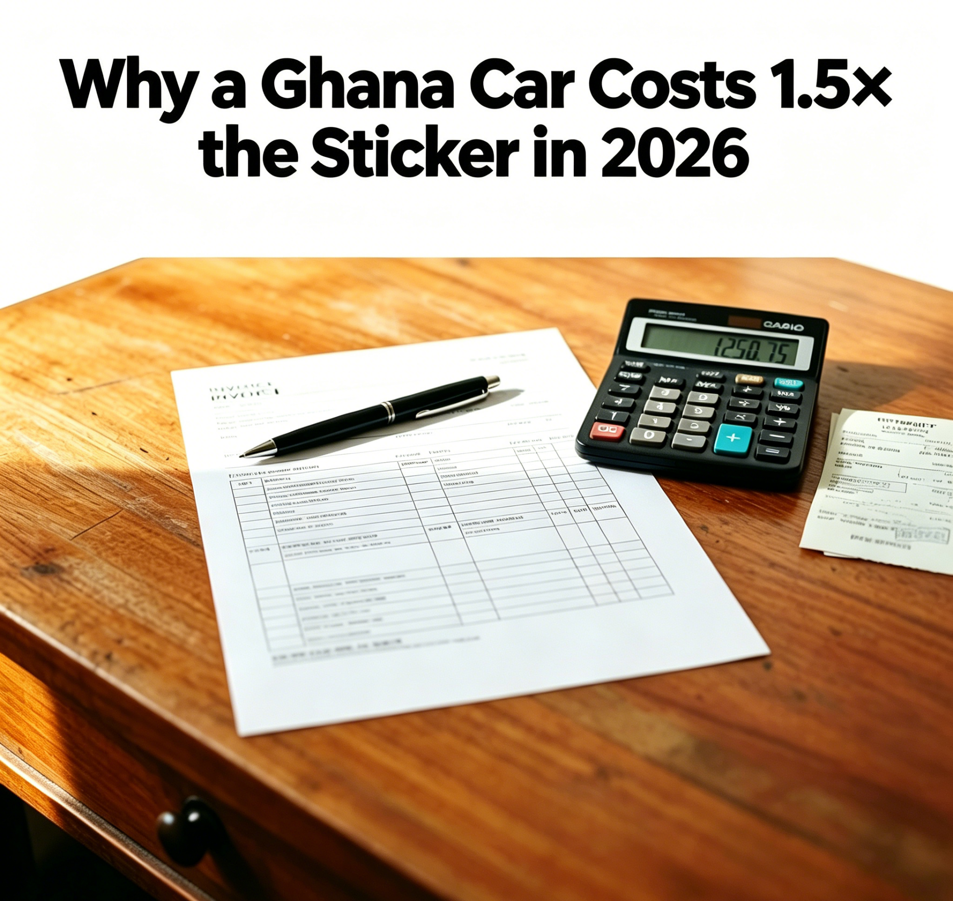 Why a Ghana Car Costs 1.5× the Sticker in 2026