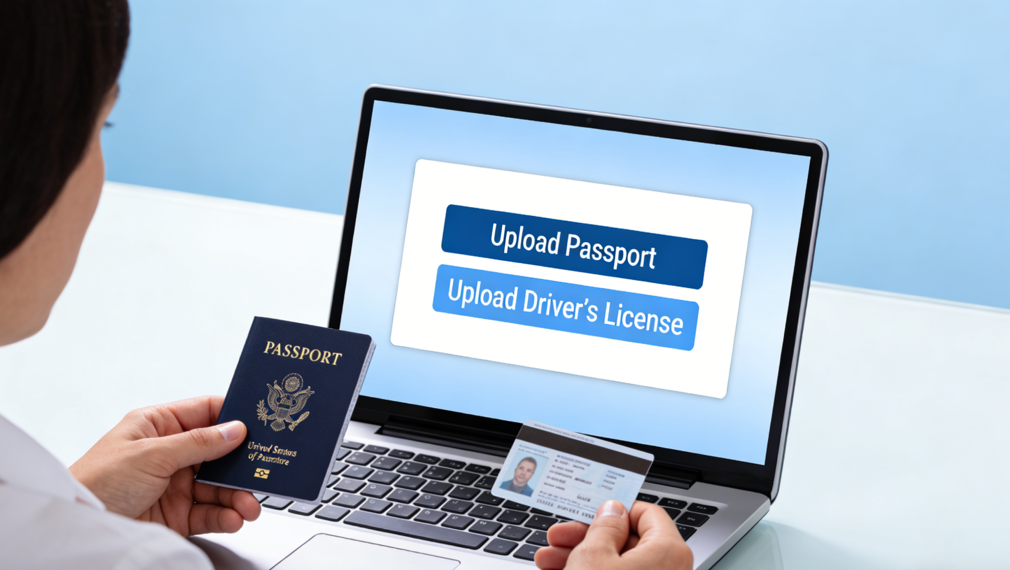 Upload your passport or driver’s license.