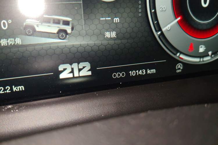 Used 212 T01 2024 2.0T Mechanic Odometer Close Up