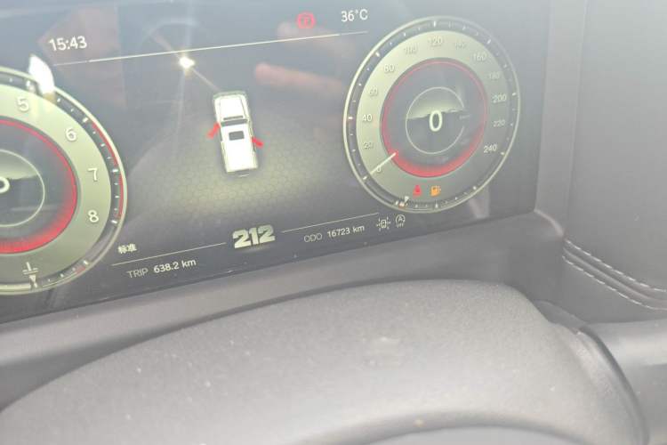Used 212 T01 2024 2.0T Review Officer Odometer Close Up