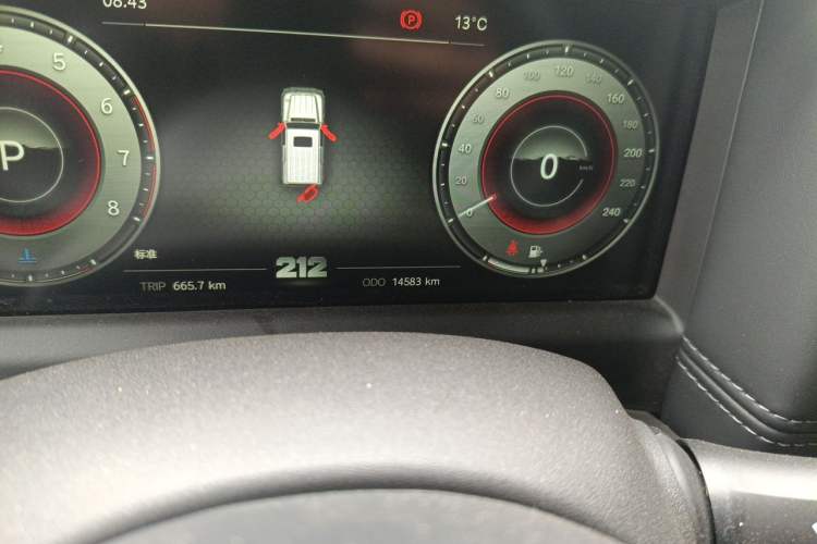Used 212 T01 2024 2.0T Mechanic Odometer Close Up