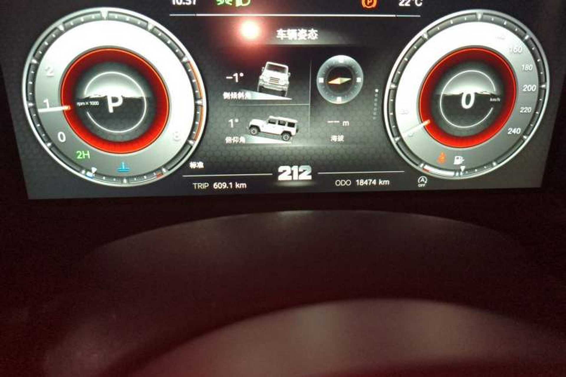 Used 212 T01 2024 2.0T Mechanic Odometer Close Up