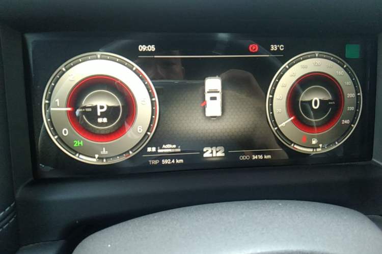Used 212 T01 2025 Model 2.0T Diesel Odometer Close Up