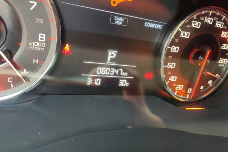 Used Acura CDX 2016 1.5T Four-Wheel Drive Deluxe Edition Odometer Close Up