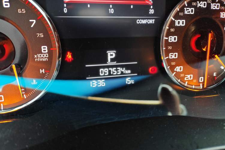 Used Acura CDX 2016 1.5T Two-Wheel Drive Deluxe Edition Odometer Close Up