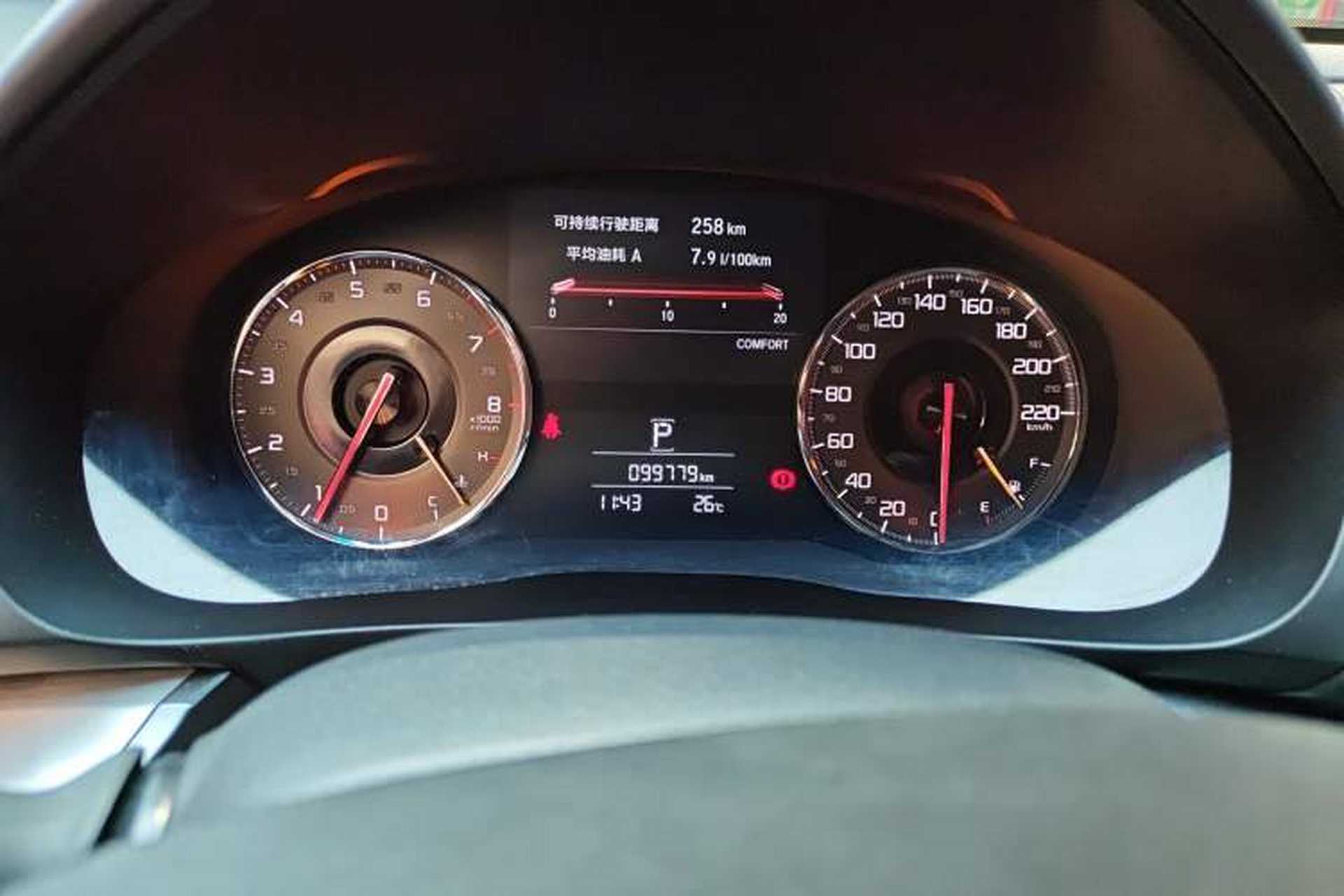 Used Acura CDX 2016 1.5T Two-Wheel Drive Deluxe Edition Odometer Close Up