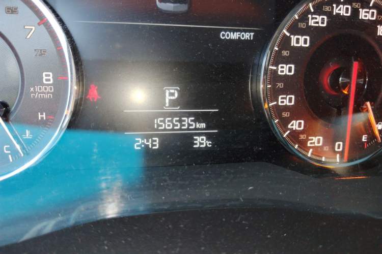 Used Acura CDX  Odometer Close Up