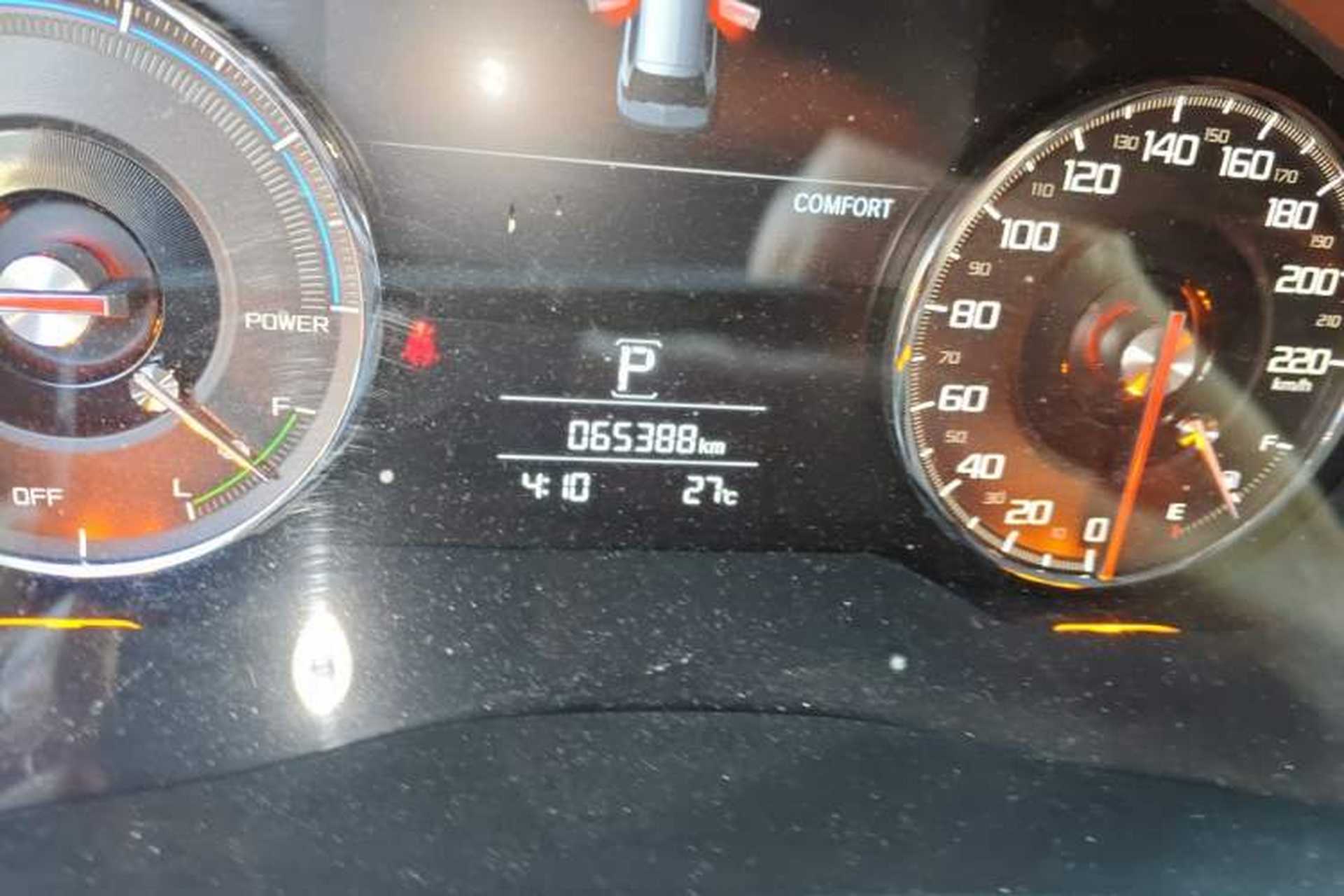 Used Acura CDX 2021 2.0L Two-Wheel Drive Quality Edition Hybrid Odometer Close Up