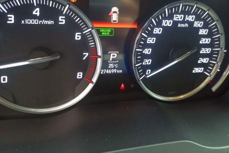 Used Acura MDX 2014 3.5L Elite Edition Odometer Close Up