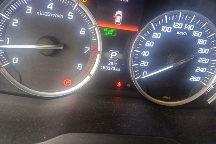 Used Acura MDX 2014 3.5L Elite Edition Odometer Close Up