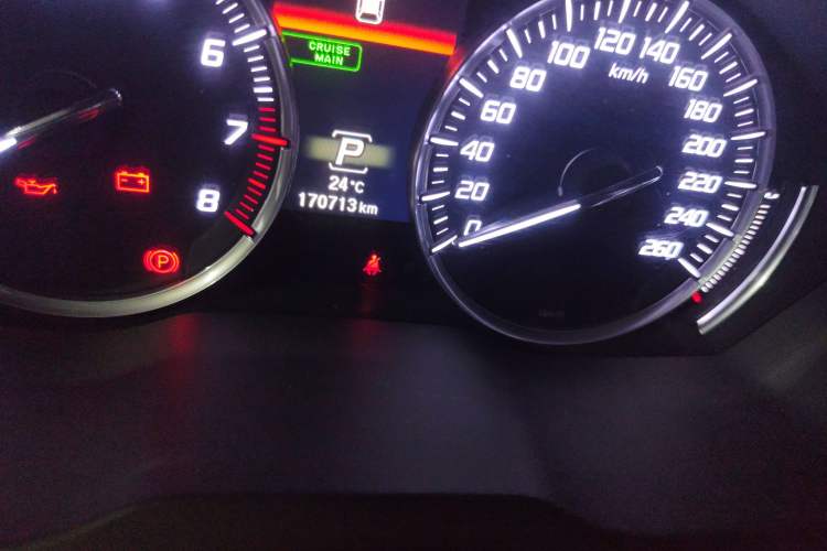 Used Acura MDX 2014 3.5L Elite Edition Odometer Close Up