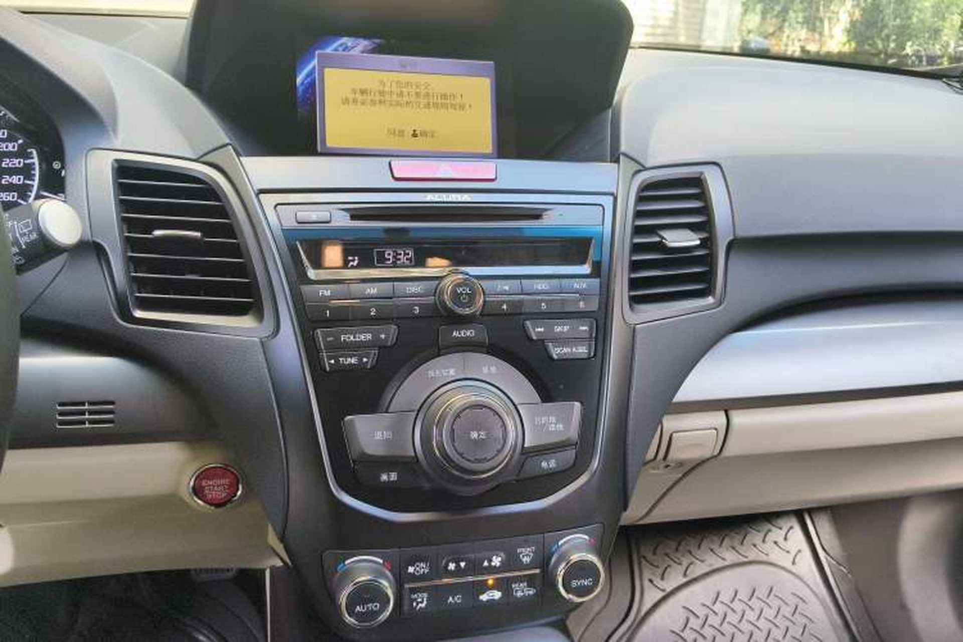 Used Acura RDX 2013 3.0L Two-Wheel Drive Elite Edition Audio And AC Panel