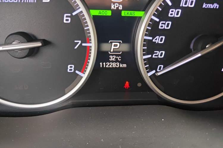 Used Acura RDX  Odometer Close Up