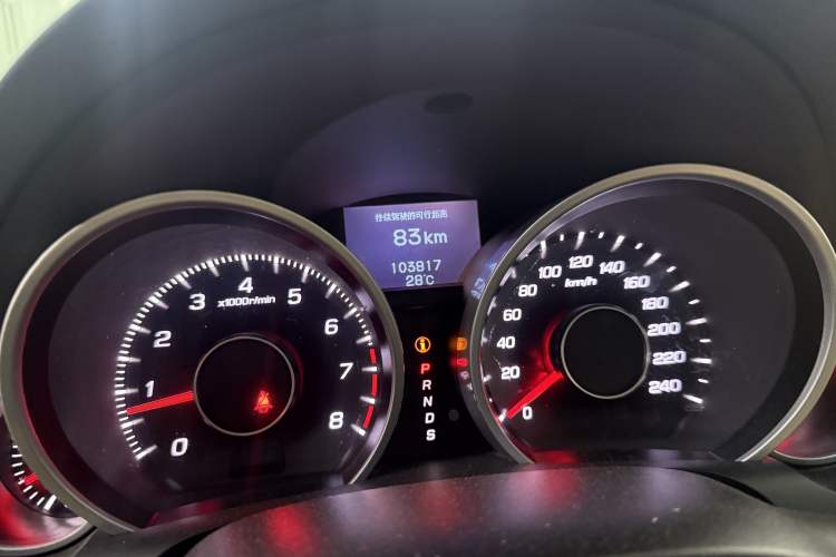 Used Acura TL 2012 3.5 Standard Edition Odometer Close Up