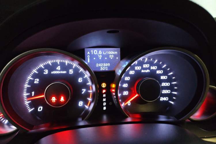 Used Acura TL 2012 3.5 Standard Edition Odometer Close Up
