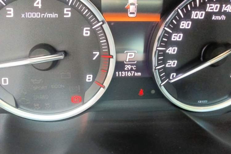 Used Acura TLX-L 2018 2.4L Enjoy Edition Odometer Close Up