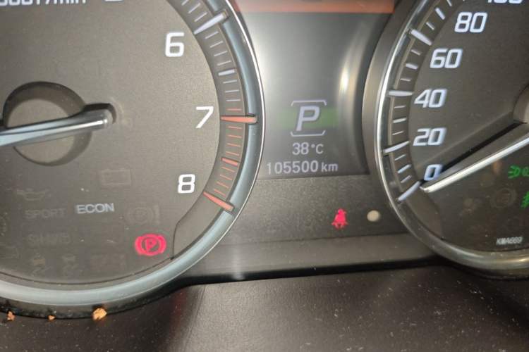 Used Acura TLX-L 2018 2.4L Deluxe Edition Odometer Close Up