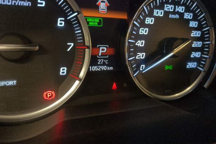 Used Acura TLX-L 2018 2.4L Comfort Edition Odometer Close Up