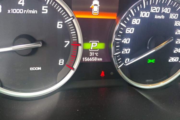 Used Acura TLX-L 2018 2.4L Comfort Edition Odometer Close Up