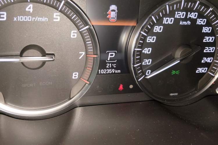 Used Acura TLX-L 2018 2.4L Comfort Edition Odometer Close Up