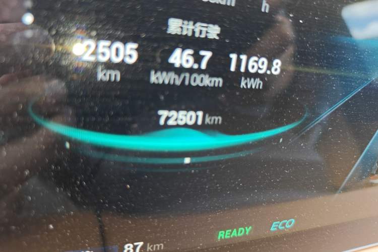 Used AION LX 2019 80D Odometer Close Up