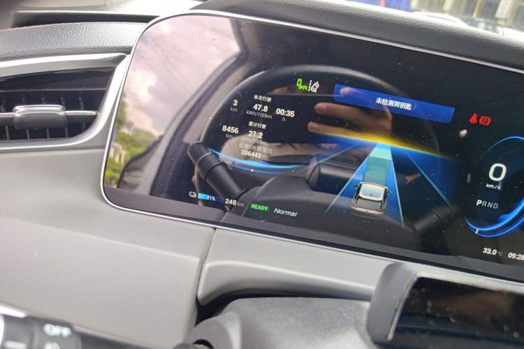Used AION LX 2020 80D Intelligent Version Odometer Close Up