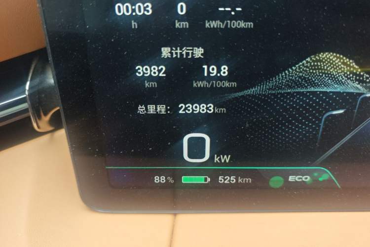 Used AION LX 2022 Plus 80D Flagship Edition Odometer Close Up