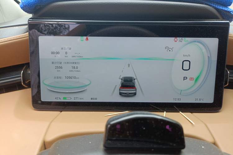 Used AION LX 2022 Plus 80 Smart Premium Edition Odometer Close Up
