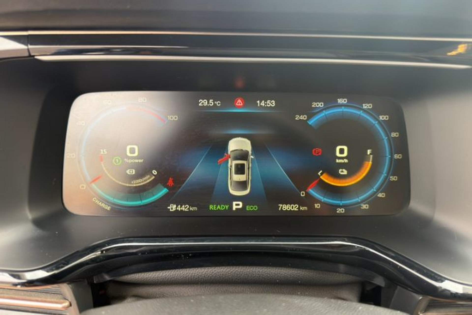 Used AION S 2019 Meizu Evo 630 Odometer Close Up