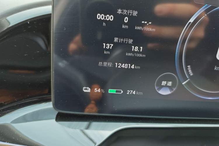 Used AION S MAX 2024 70 Star Edition 54.6 kWh Odometer Close Up