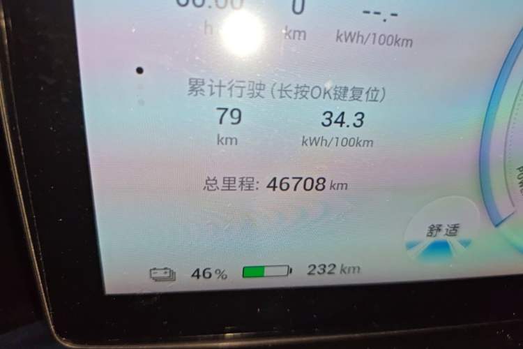 Used AION S MAX 2024 70 Star Edition 54.6 kWh Odometer Close Up