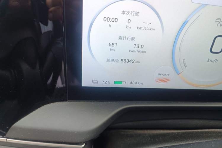 Used AION S Plus 2021 80 Tech Edition Odometer Close Up