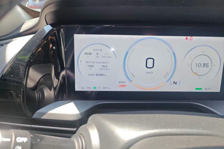 Used AION S Plus 2021 80 Ultra-Long Range Edition Odometer Close Up