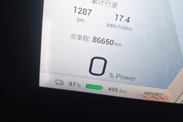 Used AION S Plus 2022 70 Intelligent Edition Odometer Close Up