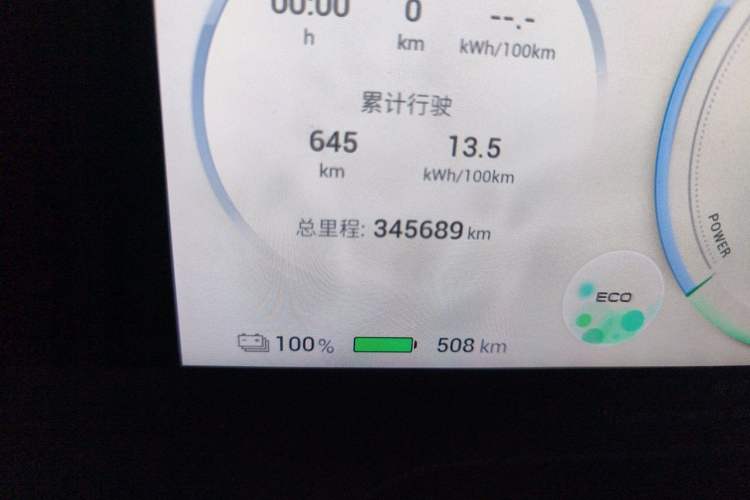 Used AION S Plus 2023 70 Enjoyment Edition Ternary Lithium Odometer Close Up