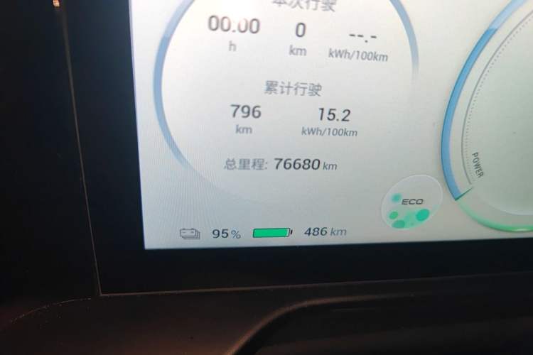Used AION S Plus 2023 70 Intelligent Edition Lithium Iron Phosphate Odometer Close Up