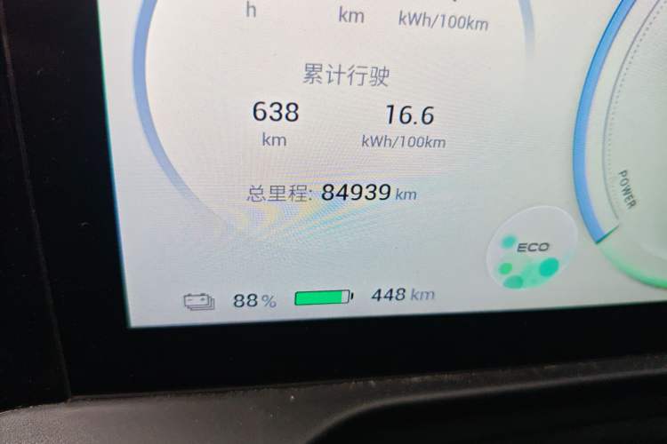 Used AION S Plus 2023 70 Enjoy Edition Lithium Iron Phosphate Odometer Close Up