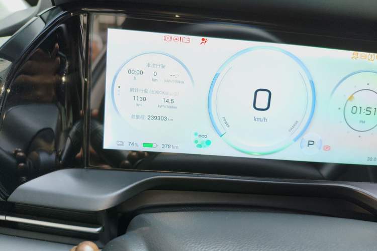 Used AION S Plus 2023 70 Enjoy Edition Lithium Iron Phosphate Odometer Close Up