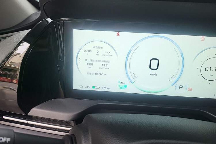 Used AION S Plus 2023 70 Enjoyment Edition Ternary Lithium Odometer Close Up