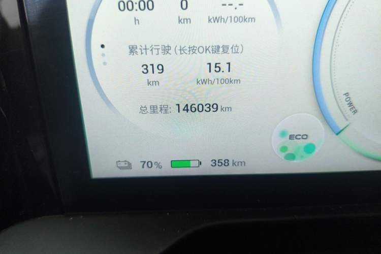 Used AION S Plus 2023 70 Intelligent Edition Lithium Iron Phosphate Odometer Close Up