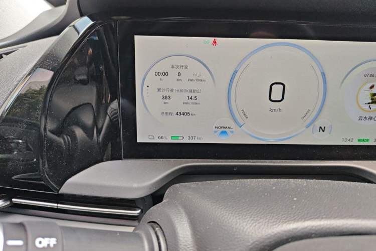 Used AION S Plus 2023 70 Enjoy Edition Lithium Iron Phosphate Odometer Close Up