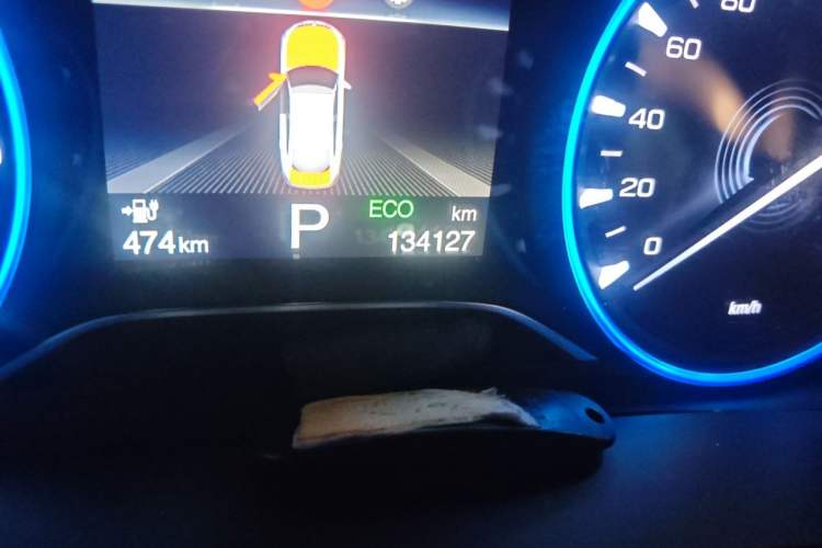 Used AION S Plus 2025 Travel Edition 53.241 kWh Odometer Close Up
