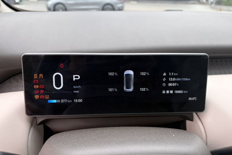 Used AION UT 2025 420 Prestige Edition Odometer Close Up
