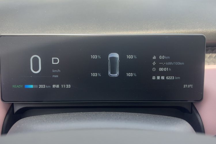 Used AION UT 2025 330 Starlight Edition Odometer Close Up