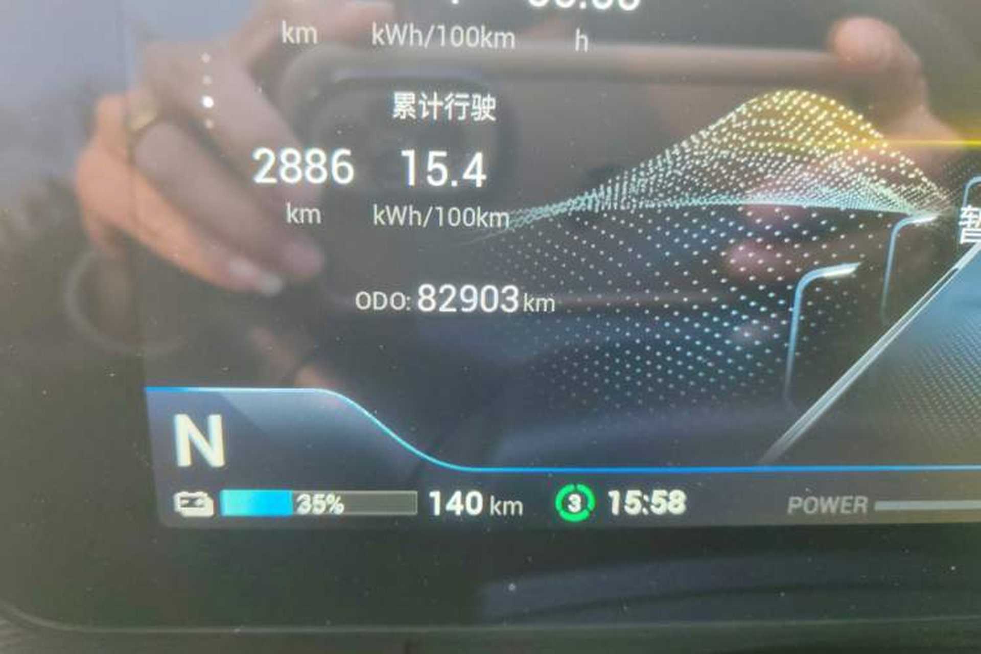 Used AION V 2020 60 Intelligent Edition Odometer Close Up
