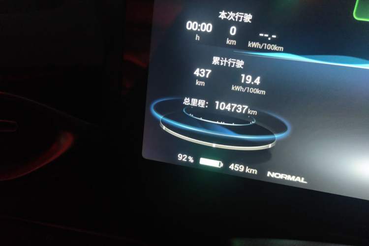 Used AION V 2021 Plus 70 Smart Technology Edition Lithium Iron Phosphate Odometer Close Up