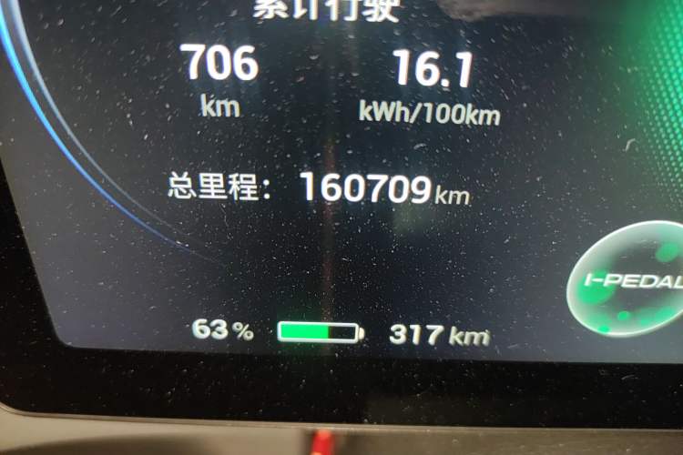 Used AION V 2021 Plus 70 Super Fast Charging Version Ternary Lithium Odometer Close Up